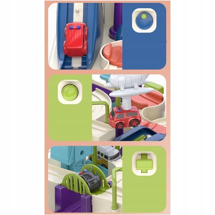 Interaktywny Tor Przeszkód Samochodowy 4 Auta 802A