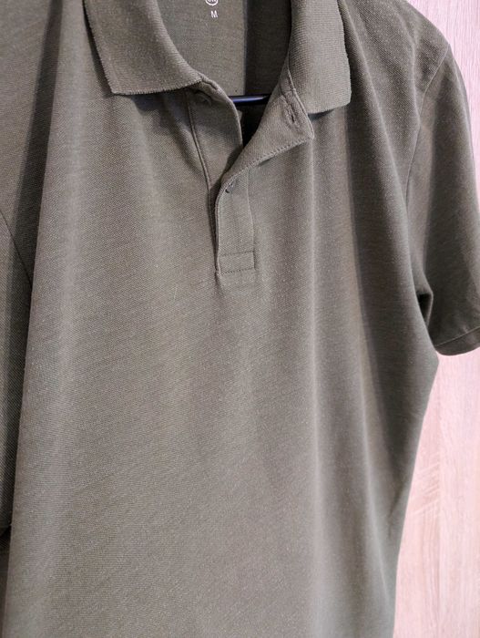 Męska zielona koszulka z kołnierzykiem POLO the Basics  C&A rozmiar M