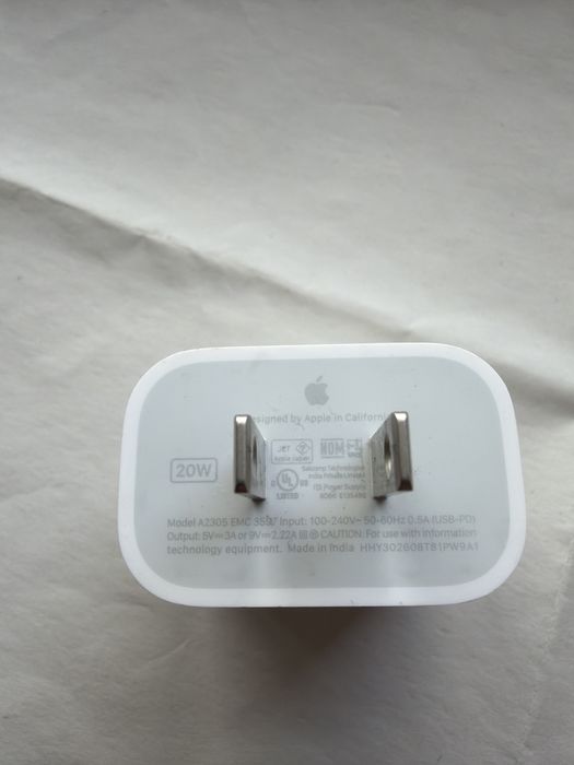 Carregador fast charge iPhone original 20W