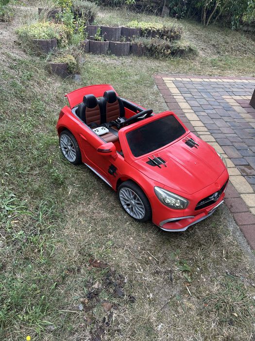 Mercedes Benz AMG SL65 S elektryczny dla dzieci Czerwony + Pilot + Audio LED + Ekoskóra + EVA + Wolny Start