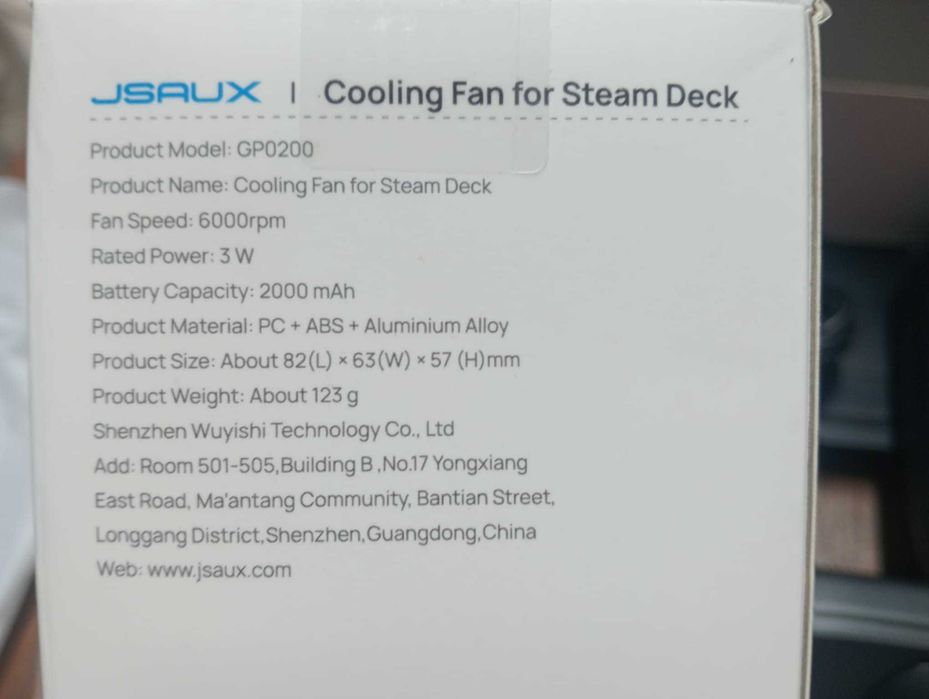 JSAUX ModCase Steam Deck + Cooler Kit (PC0104+GP0200) - NOVO