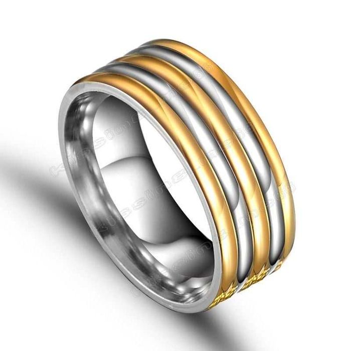 conjunto de 8 anéis em aço vários modelos