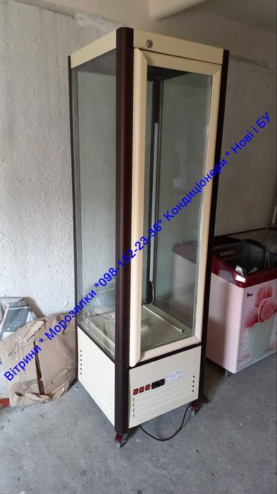 Вітрина кондитерска холодильна БУ кондитерский шкаф с круглыми полками