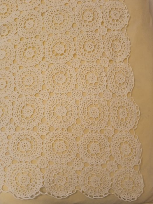 crochê manual toalha