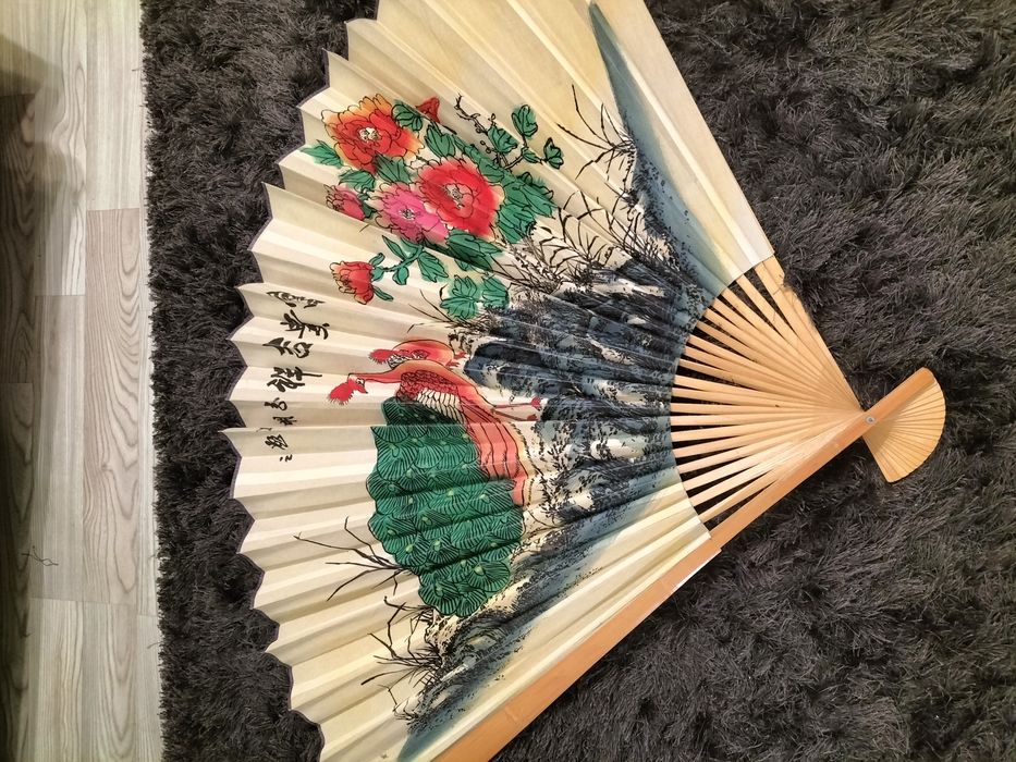 Wachlarz Chiński Duży Dekoracyjny