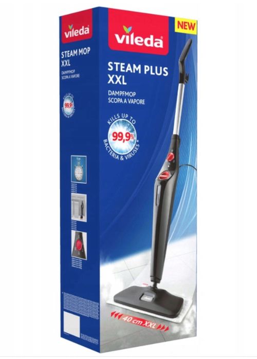 VILEDA Mop Parowy Elektryczny Steam Plus 3 Tryby Czyszczenia Prezent