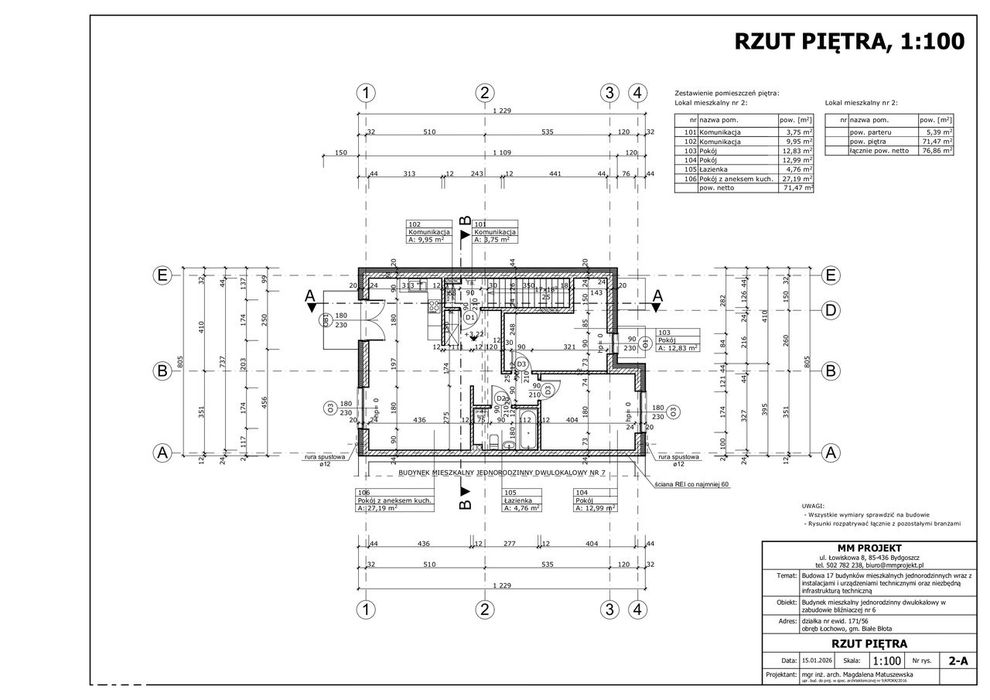 Mieszkanie z balkonem 76,86m2- Łochowo od dewelopera