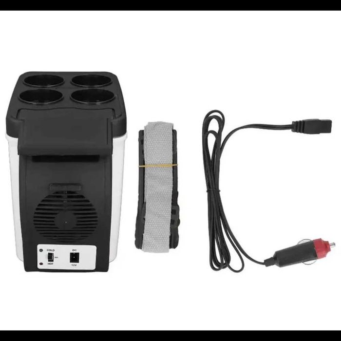 Міні автохолодильник Portable Electronic 7.5 л сіро-синій з охолодженням і нагрівом