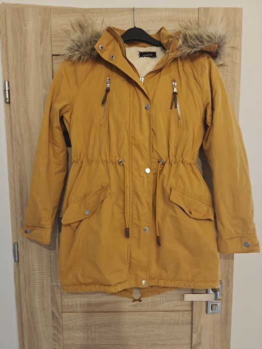 Kurtka parka zimowa Reserved r.34 musztardowa
