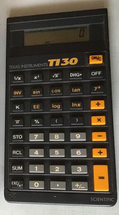 Kalkulatory Texas Instruments Ti-30 Retro 1989 rok Casio, Citizen