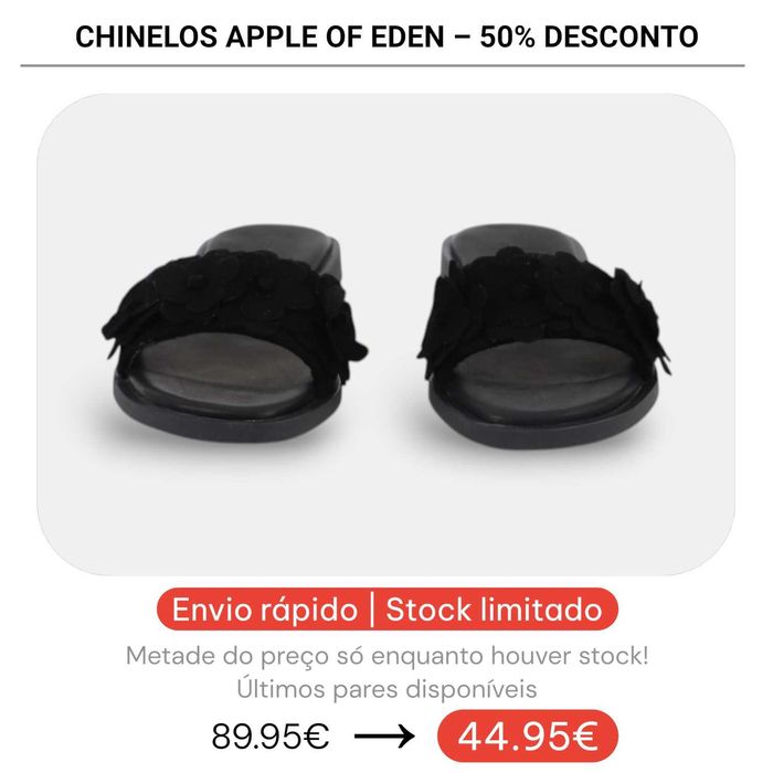 50% Desconto - Chinelo Apple of Eden Shoes