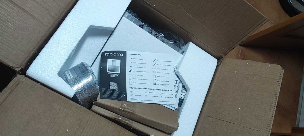 Exaustor de Parede CIARRA 60cm, 650m³/h, A+++