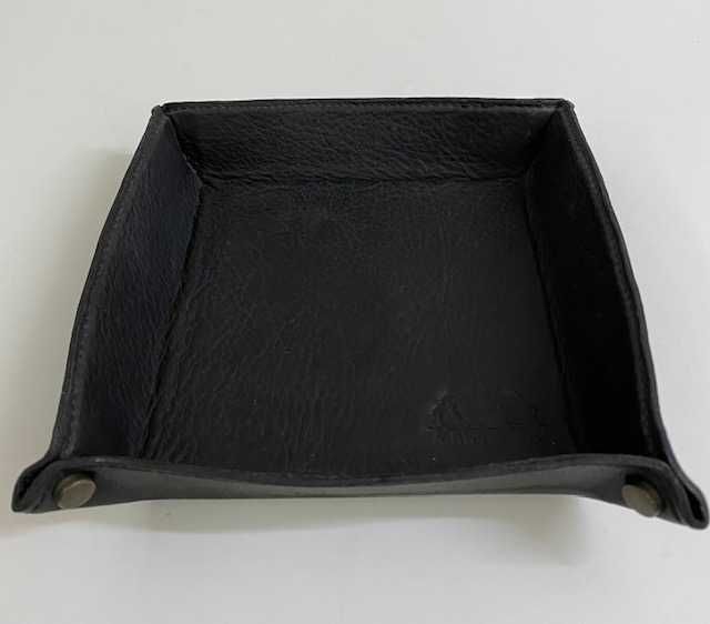 Base / Bandeja para jóias ou chaves (Pele preta)