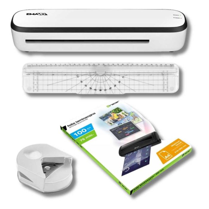 ZESTAW do biura - NISZCZARKA dokumentów papieru LAMINATOR laminarka A4