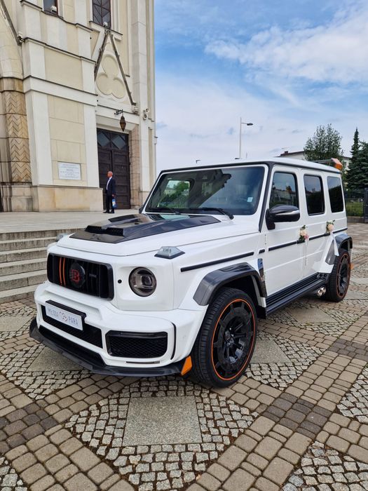 Auto do ślubu biala G-Class G-Wagon Brabus Wolne Terminy