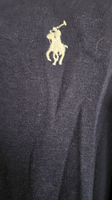 T-shirt granatowy Polo RalphL.  długi rękaw r.M
