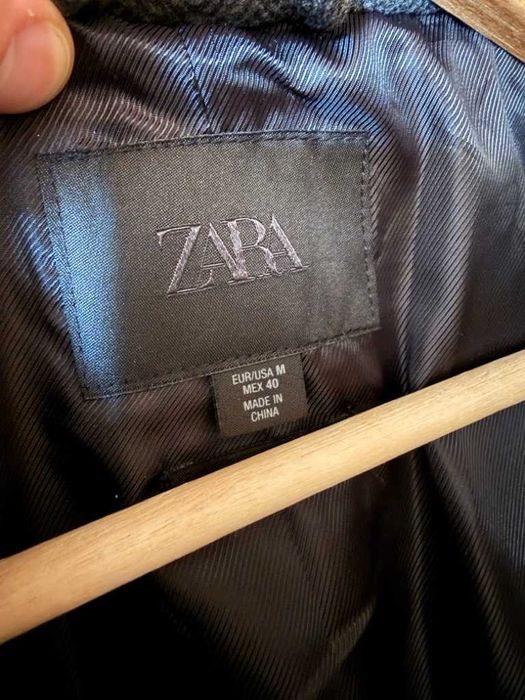 Чоловіче пальто Zara сіре M, стан як нове, вовна-поліестер