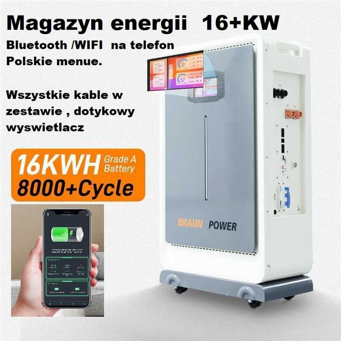 Magazyn energii 16-17KW 314ah 8000+ Mozliwy montaz