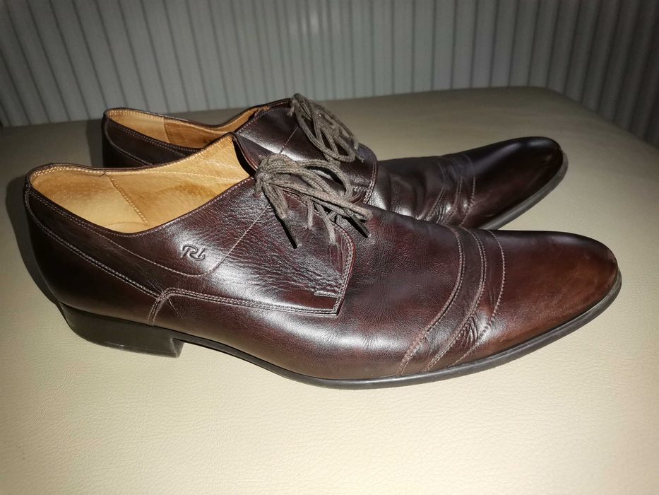 Skórzane buty męskie eleganckie rozmiar 41, wkładka 27.5cm
