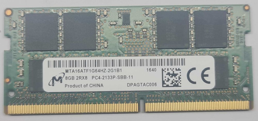 Memória portátil Micron 8Gb 260pin SODIMM DDR4 "PC4-17000" 2133MHz64550988006913120