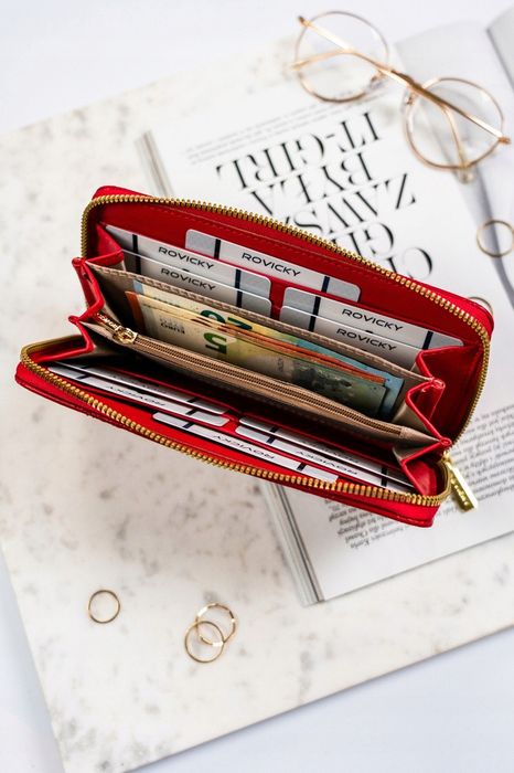 portfel-piórnik damski ze skóry ekologicznej - rovicky