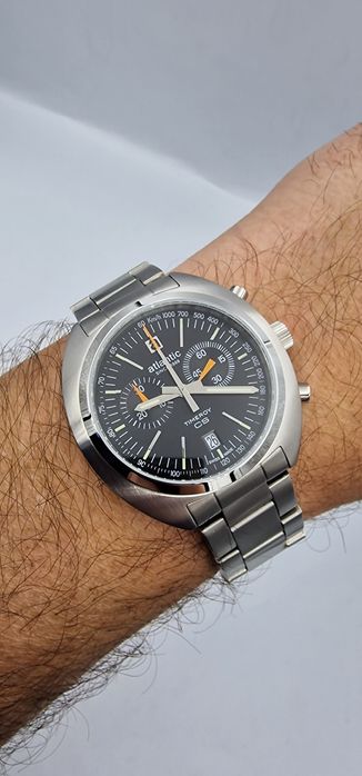 Atlantic Timeroy CS Chrono - Black - szafir, bransoleta - Swiss Made