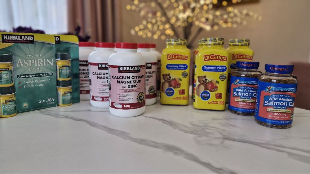 БАДи, Кальцій, магній, цинк+віт.Д, Аспірин, Гінкго білоба