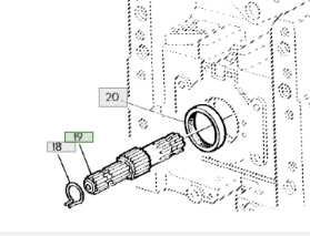 Wałek WOM JOHN DEERE L110178