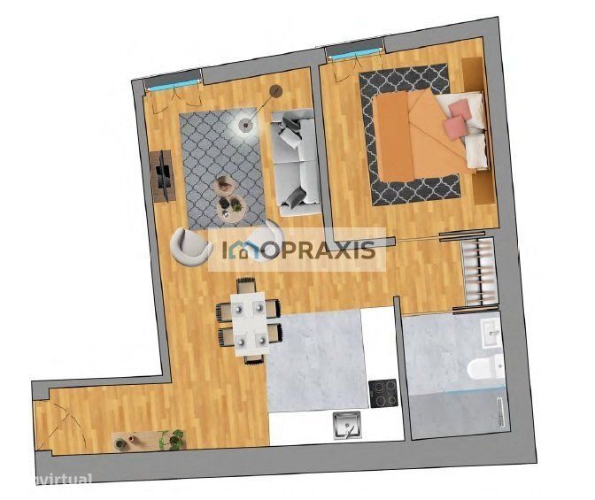 Apartamento T1 novo no Centro Histórico de Leiria