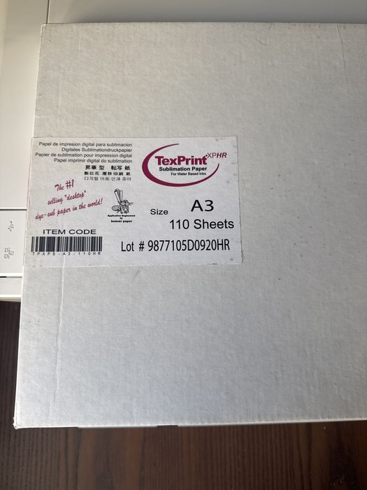 Impressora Sublimação A3 Sawgrass Virtuoso SG800 + Papel TexPrint A3