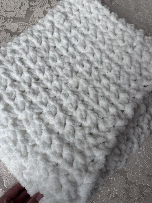 Плед дитячий голубого та білого кольору