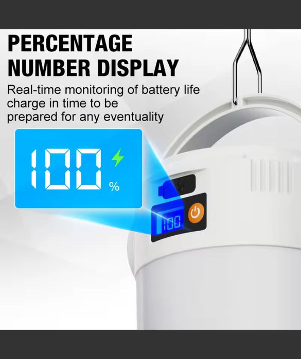 Ліхтар LED Лампа з usb зарядкою, кемпінговий світильник лампочка