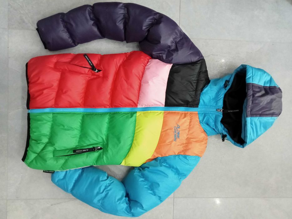 Kolorowa kurtka zimowa rozmiar 34 xs