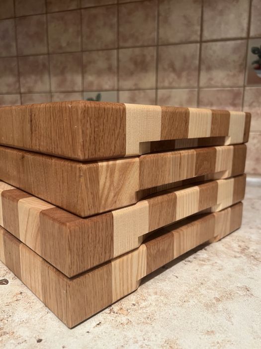 Торцева обробна дошка з дуба/ясена розміром 40х28х4см