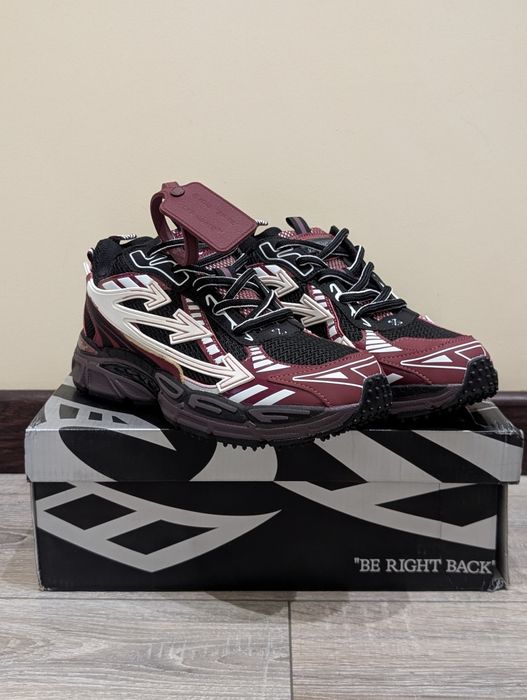 Кросівки бордові Off White Be Right Back 41 42 43 44