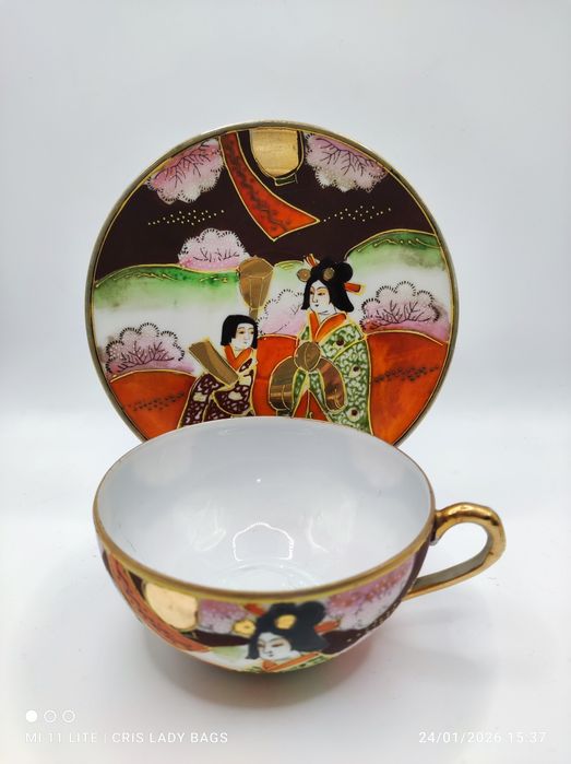 Chávena de chá de porcelana de Casquinha de Macau pintado a mão