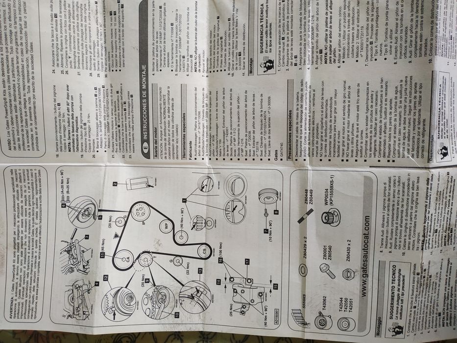 Комплект ГРМ шкода тур 1,9 тді