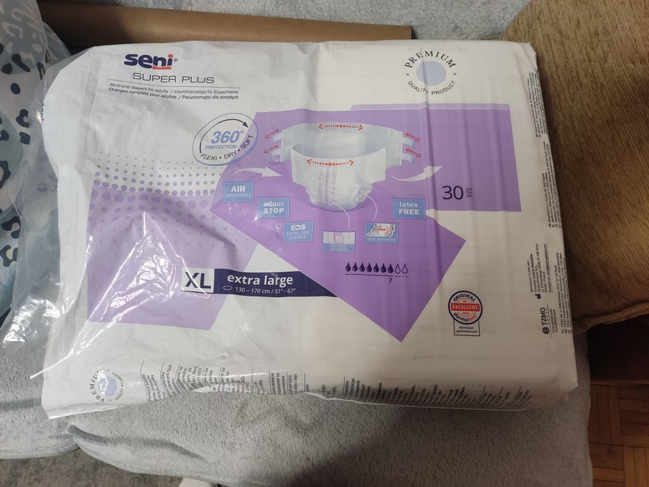 Pieluchomajtki Seni Super Plus XL+ Gratis