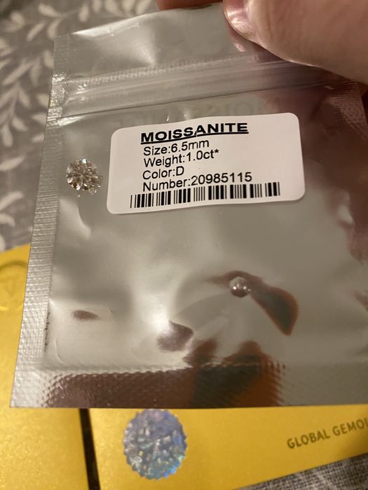 Moissanite qualidade VVS1 excelente