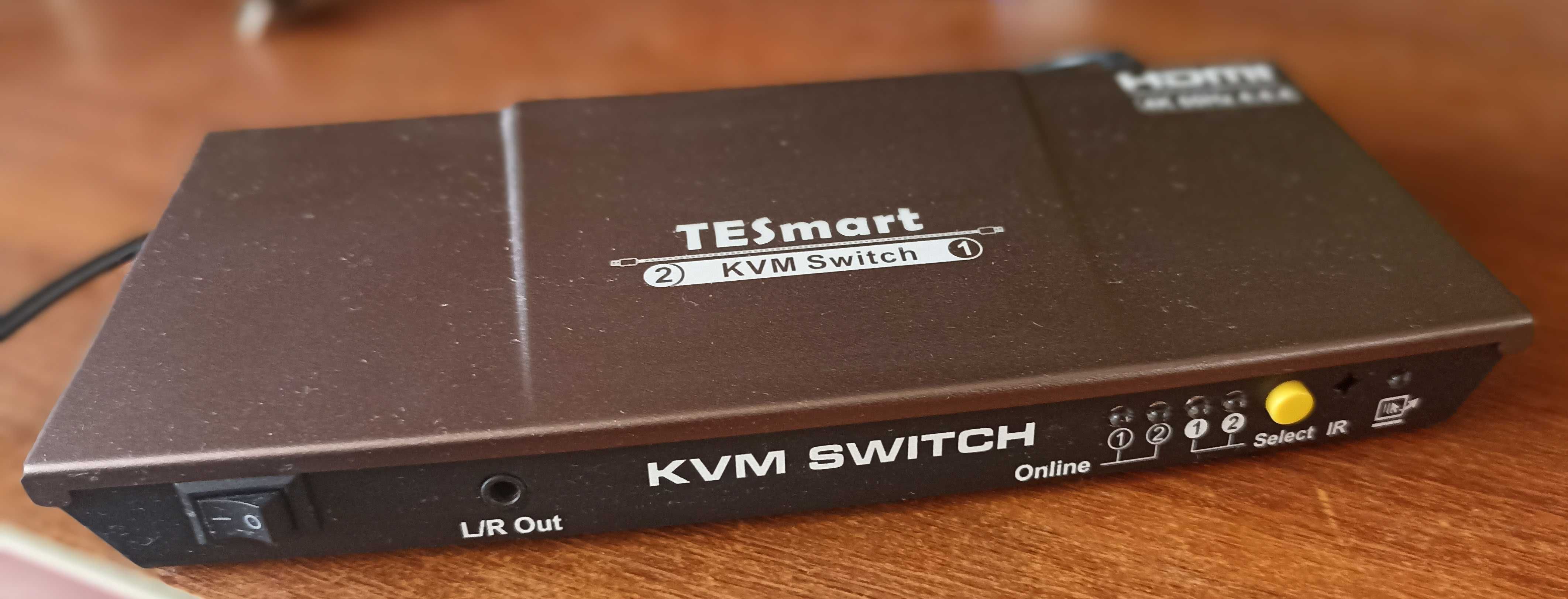 KVM Переключатель на 2 Компьютера HDMI Switch USB хаб 4K 60Гц TESmart ...