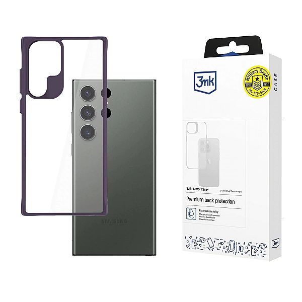 Etui 3mk Satin Armor Case+ Purple na Samsung Galaxy S24 Ultra - przezr