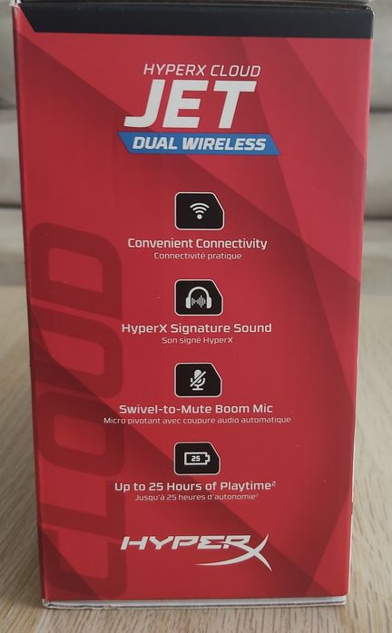 Auscultadores Headset Gaming HyperX Cloud Jet Dual Wireless (Novo / Selado)