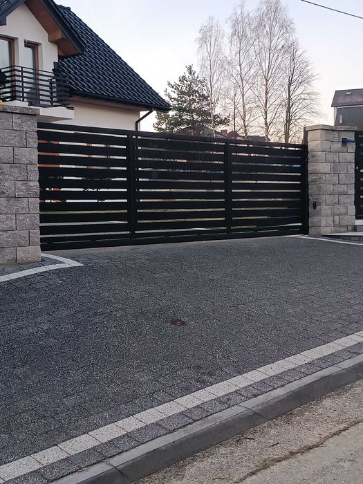 Brama przesuwna 4000x1500mm profil 120x20 100x20 80x20 mm  ocynk +Ral