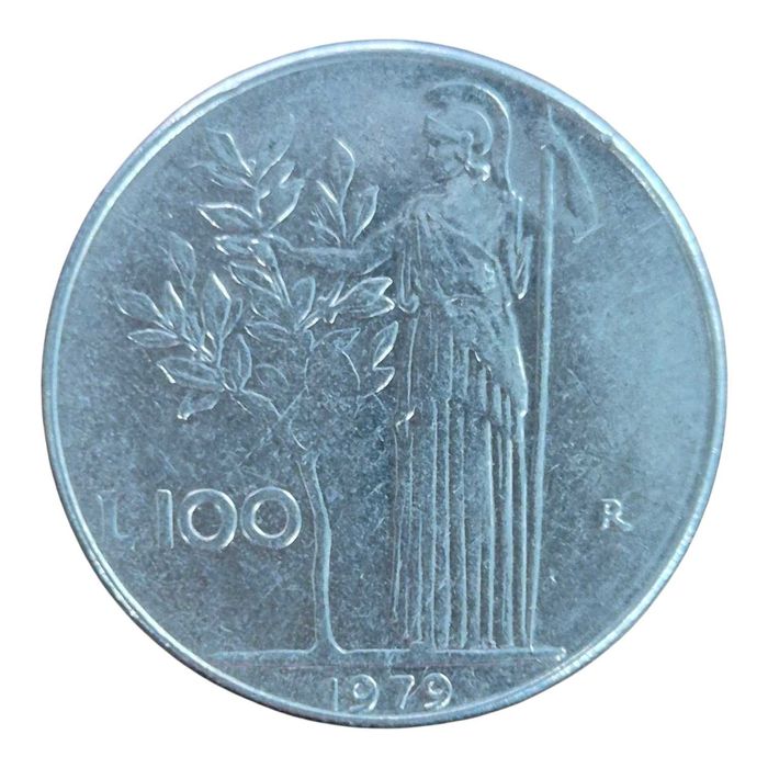 Itália. Moeda 100 liras 1979