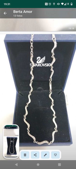 Fios Swarovski com caixa