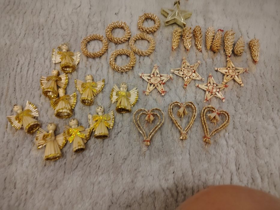 Ozdoby na choinkę słomiane