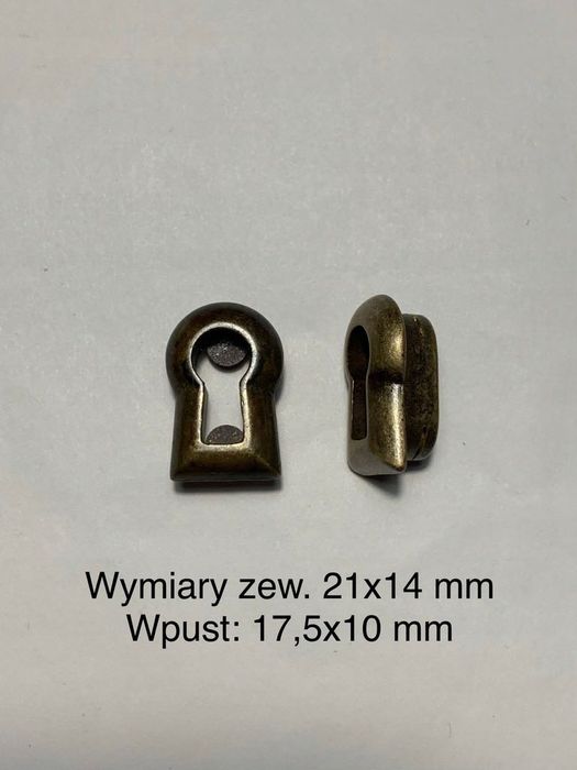 Kluczyna wpustka z kołnierzem Okucie do Mebli szuflad drzwi 21x14 Hobb