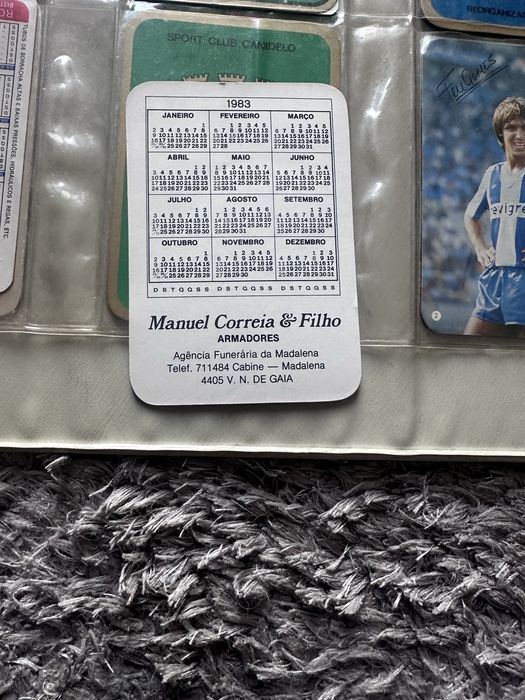 Lote com 200 calendarios anos 80