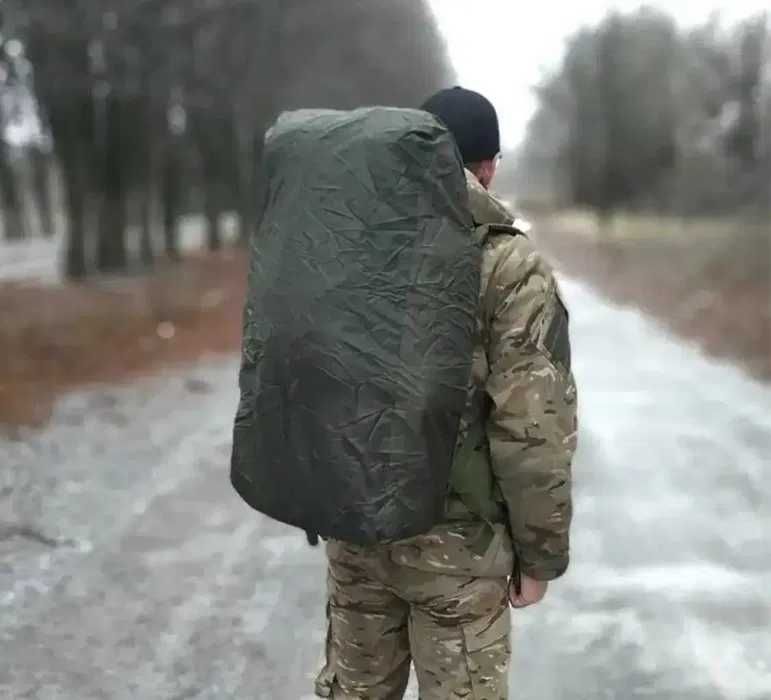 Большой армейский рюкзак 80л крепкий походный рюкзак военный олива