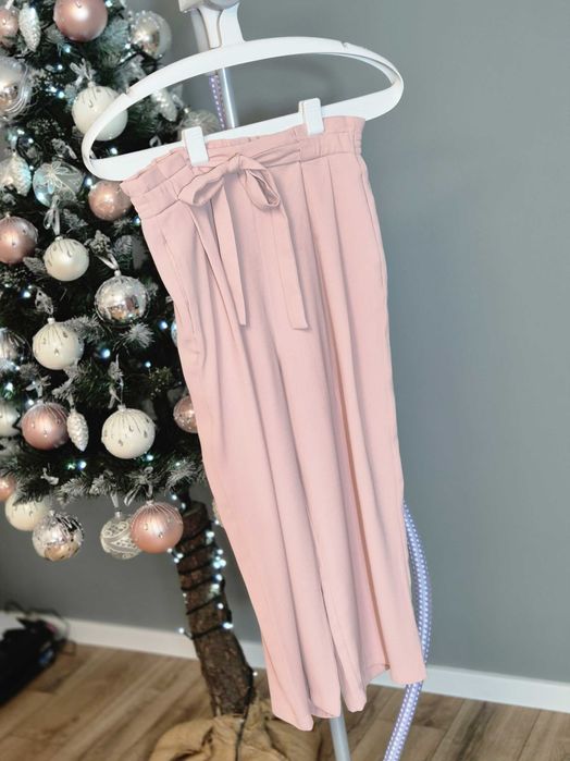 Nowe spodnie damskie eleganckie Zara Basic Collection S 36 różowe